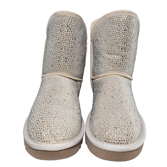 INC International Concepts Adrief Cream Bling Pull On Ankle Booties Sz 7M - Picture 4 of 11